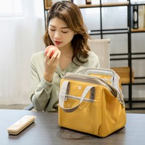 간식 가방 도시락 과일 핸드백 보온 알루미늄 가방, 주황색 L
