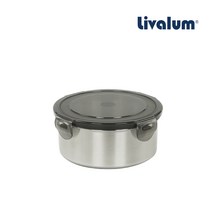 리벨룸 스텐 304 밀폐용기 직사각 정사각 원형 핸디형, 14 원형 2호 520ml
