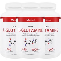 [미국번개배송] 착한명품 마이라이프 내추럴스 L-글루타민 1000mg 240정 3병
