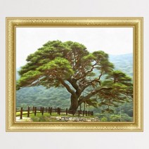 [바보사랑] 건강과장수의상징_소나무_창문그림액자(중형), 프레임/이미지:G타입모던블랙/4타입