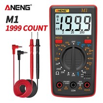 ANENG M1 디지털 멀티 미터 ESRMETER 테스터 TRUE RMS RICHMETERS DMM 400A 10A, M1 red