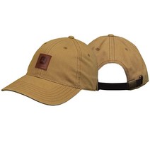 John Deere 로고 스톤 워시드 로고 남성용 캡 Carhartt 브라운-Os