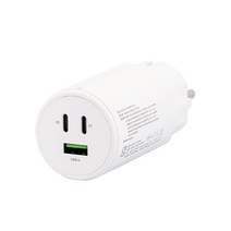 이엘 멀티 3포트 GaN 65W PD PPS USB 고속 충전기, 화이트