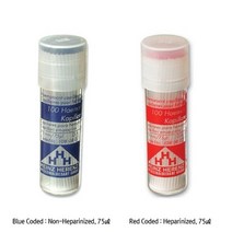 일회용 마이크로 헤마토크리트 튜브 75Litre Blue / Red Coded 100개입, HH.1131821 (﻿Sealing Waxplate)