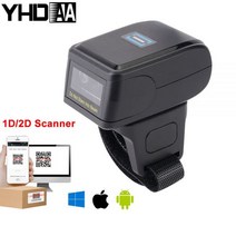 휴대용 QR 바코드 리더 손가락 링 스캐너 블루투스 스캔 PDF 417 데이터 매트릭스 1D 2D, 02 1D and 2D