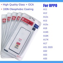 10 개 (100% Oleophobic 코팅) 터치스크린 전면 외부 유리 + OCA 오포 A83 A91 A92 A93 A94 4G A95 A96 A9, 한개옵션1, 03 A92