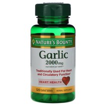 네이처스 바운티 갈릭 마늘 2000mg 120정 마늘추출물 알리신, 1개, 기본