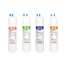 야자수카본 국내생산 현대큐밍 정수기 필터 호환 HP-752W 전체세트 4개, (나노업그레이드) 11인치단방향4개(752WHQ)