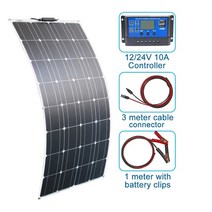 태양광 패널 캠핑용 휴대용 접이식 태양열 패널 태양 전지 600w 100w 200w 300w 유연한 단결정 셀 RV 12V 태양 전지 키트 자동차보트배터리캠핑 적합, 협력사, 100w 태양계