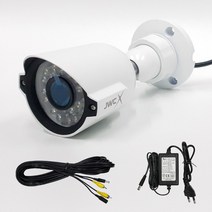 JWC CCTV 카메라 240만화소 적외선 X4B 실내 실외 화이트 실내외겸용, 카메라X4B+아답타2A+케이블10M