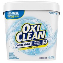 OxiClean White Revive Laundry Whitener 옥시클린 화이트 리바이브 표백제 얼룩 제거제 75회 5lb 2.27kg 1팩