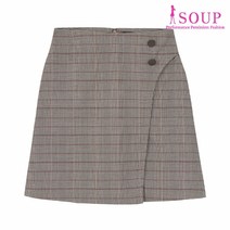 숲 버튼 체크 미니스커트(SV2SRC1)