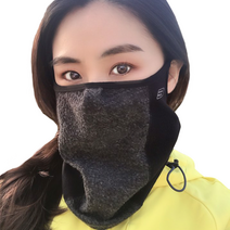 밥앤스미스 자전거 골프 등산 안면 방한 마스크, 차콜블랙