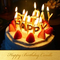 해피벌스데이 초 (금색) 생일양초 예쁜생일초 생일초 생일축하초 해피벌스초