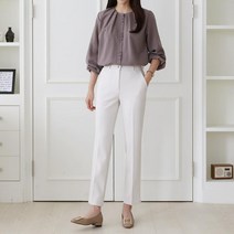 셀러허브 패션 여자 면접 오피스룩 스판 비스코스 일자 슬랙스