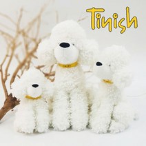 진짜같은 리얼 스탠다드 푸들 강아지인형 티니쉬 동물 애착 인형, 38cm