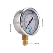 진공 게이지 글리세린 채워진 압력 진공 화합물 게이지 68mm 다이얼 VAC ~ 10000 PSI, 11 0-70bar