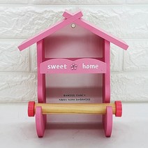 Naricollection 테라스 하우스 두루마리 휴지걸이 롤 티슈 걸이 휴지 꽂이, 핑크, 1개