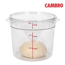 캠브로 투명한 원형 빵발효통 (5.7L/7.6L), 투명뚜껑(RFSCWC6)