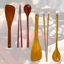 다드림 천연옻칠 황옻칠 조리도구 세트 튀김젓가락 사선뒤집개 롱볶음주걱 원목 추석, 황옻칠세트