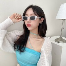 VANANA2 여성 힙한 유니크 레트로 사각 뿔테 선글라스