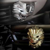 라이온 차량 송풍구용 방향제/디퓨저 에어컨냄새제거, 무광골드 크란베리