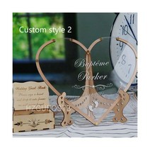 하트 독특한 웨딩 Mr Mrs 게스트 북 장식 메모리 드롭 박스 서명 아크릴 대안, Custom Style 2