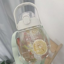 물컵 여름 초대용량 2000ml 빨대 여자 배불뚝이 물병 하이비주얼 물병, 17