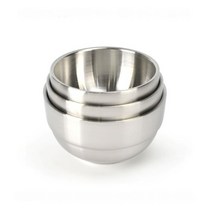 이중 스텐 죽그릇 미니 밥그릇 다이어트 소식 작은 밥공기 고급 스테인레스 27종, 대(11.5x6.5cm), 1개