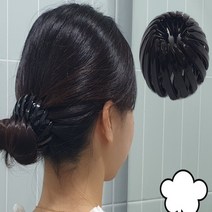 올리머리핀 똥머리 집게핀 블랙