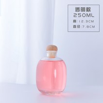 JUSEN 빈 술병 오디 과실주 청매 담그다 유리병 주스 음료 투명 술병 창의 담그다 용기 맞춤형 매실청용기, 250mL의 투명도
