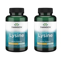 Swanson Free-Form L-Lysine 스완슨 프리폼 L-라이신 500mg 100캡슐 2팩