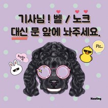 하울링마켓 벨누르지말아주세요 초인종누르지말아주세요 벨금지 초인종금지 겁이많아짖어요 벨누르지마세요 강아지, 그린