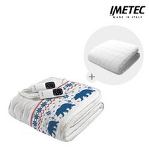 [이메텍] [2022년형] 안티 박테리아 순면 전기요 더블 IMS-832 (곰)+화이트, 상세 설명 참조