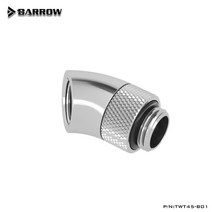무덤 TTWT45-B01 G1/4 Watercooling 45도 피팅 PC 냉각 시스템 액세서리 남성 여성 실버/블랙/화이트/골드, 01 Silver