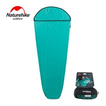 NATUREHIKE SLEEPING BAG LINER 네이처하이크 캠핑 슬리핑 백 라이너 초경량 미라 슬리핑 백 침낭 라이너 야외 하이킹 슬리핑 백 라이너 여행 호텔 시트, Green