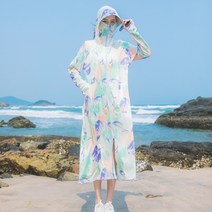 자외선 차단제 여성용 긴팔 anti-uv ice 실크 통기성 느슨한 얇은 코트