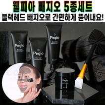 웰피아 빼지오 모공팩 블랙헤드 코 피지 제거 모공관리 필링 필오프팩 홈쇼핑, 5종, 1세트