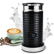 우유스팀기 전기 우유 거품기 자동 워머 냉온 라떼 카푸치노 초콜릿 스테인레스 스틸 내부 메이커, 01 Black_01 Eu