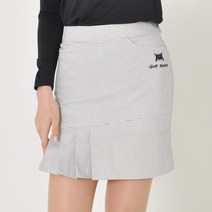 DB-19 줄 체크 4부 긴 기장 옆 주름 뒷 부분 밴딩 볼링 랩 스커트 골프치마 큐롯치마 캐쥬얼치마 단체복 빅사이즈 세트 여성골프웨어 큐롯 치마바지 봄 99사이즈 까지