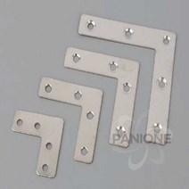 원샵 ㄱ형 평철 10P 스텐꺽쇠 피아노경첩 코너경첩, 40x40mm