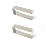 쿡툴즈 스테인레스 직사각 무스링, 6개