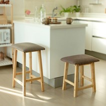 모노먼트 고무나무 패브릭 사각쿠션스툴 소형, 그레이