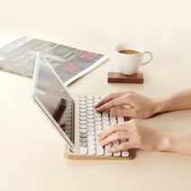 [호환용]만렙 BK101 태블릿 애플 아이폰 아이패드 핸드폰 휴대용 무선 블루투스 키보드, 엣지그레이, 1개