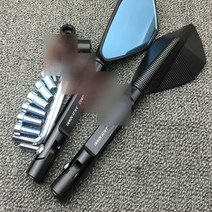 혼다 MSX125 사이드미러 반사경 튜닝 드레스업, 길고 큰 녹색 + 검정