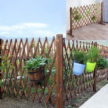 접이식 나무울타리 펜스 휀스 fence 방부목 마당 정원꾸미기 옥상테라스 전원주택 담장, 거치형, 80cm