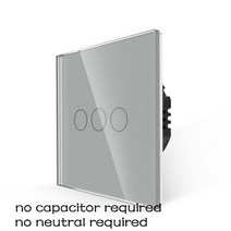 드론 미니드론 소형드론 ZigBee 벽 터치 스마트 조명 스위치 중성선 없음 캐패시터 라이프 투야 2/3 방향 제어 홈, 9.No Neutral Grey 3