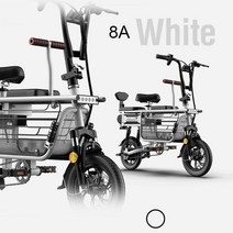 숙녀 전기 자전거 소형 자동차 좌석 가능 1 ~ 2 명 적용 전압 48v 성인 산책 대신, 06 White 8A, 한개옵션1