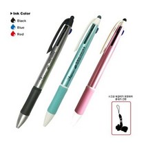 3던트 터치3색 목걸이펜 1.0mm 색상랜덤볼펜심검정_Nex, 기본, 기본