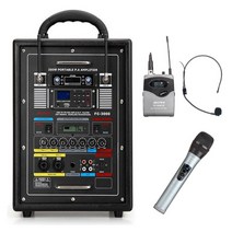 250W 이동형앰프 무선 핸드1개 헤드셋1개 FC-2500